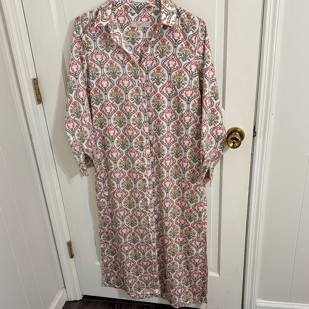 LOFT Multicolor Patterned Dress